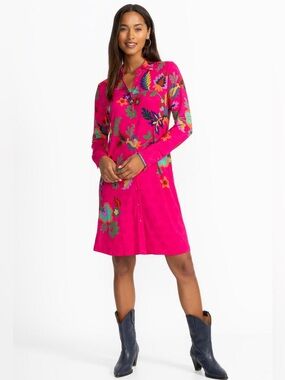 Johnny Was | Dresses | Johnny Was Valeria Long Sleeve Silk Maxi Dress In  Navy Floral Size Large Nwt | Poshmark